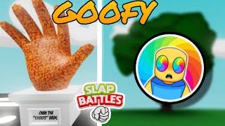 How to get Goofy Glove + "CHAOS" Badge in Slap Battles || Roblox