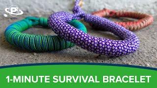 1 Minute Paracord Survival Bracelet