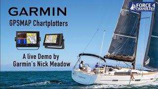 Garmin GPSMAP Chartplotter Live Demo - Set up, Charts, Sonar, Radar, Sailing/Racing Features & more