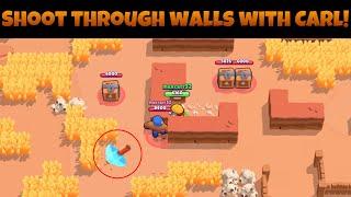 How To Shoot Through Walls With Carl *Glitch* (Brawl Stars)