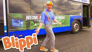 Blippi Explores a Bus | Cars, Trucks & Vehicles Cartoon | Moonbug Kids