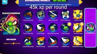 how to get boomerang monkey paragon/xp fast (45k xp)