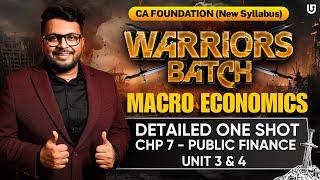 Public Finance One Shot Marathon | Unit 3 & 4 | CA Foundation Economics | CA Mohnish Vora | MVSIR