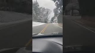 #RVA #we got flurries….. driving down Carey street #Richmond #virginia #outside