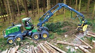 *DEERE in forest* • John Deere 1270G • Forstbetrieb Klotz • Harvester in Action • Part-1 