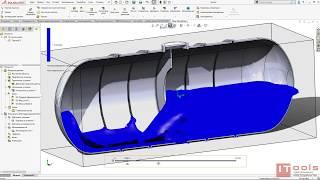 Свободные поверхности для моделирования границ жидкости в SOLIDWORKS Flow Simulation