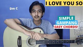 EASY GUITAR CHORDS (I Love You So - The Walters) (Guitar Tutorial) Simple Chords!