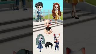 Picking a hairstyle for my parents and little sibling, maricad story #cartoon #funny #animation