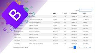 Data Table Bootstrap 5 Using HTML CSS JS