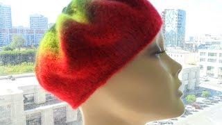 Классический берет из Кауни  (спицы) часть1 (knitted beret) (Шапка#5)