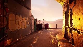 Realistic Sunset Street Unreal Engine 5 Photogrammetry