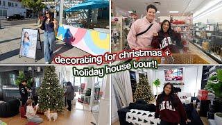 DECORATING FOR CHRISTMAS + Holiday House Tour!! Vlogmas Day 1