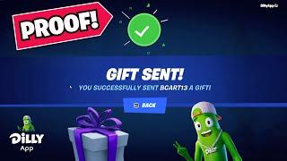 Dilly App - Gifting A Fortnite Skin! 