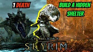 Every time I DIE in Skyrim Legendary Survival, I spend 30 min building a HIDDEN BASE!