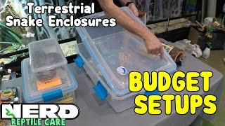 DIY  AND BUDGET SNAKE ENCLOSURES - TERRESTRIAL SNAKES ( PART 3)