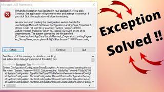 Fix ‘Unhandled Exception has Occurred in your Application’ Error on MS SQL Server 2012