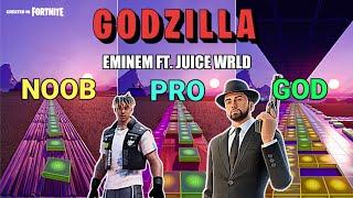 Eminem - Godzilla ft. Juice WRLD - Noob vs Pro vs God (Fortnite Music Blocks)