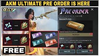 AKM Ultimate Pre Order Event Is Here | Free 60 UC Voucher & Amr Ultimate Gem Conversion Akm Ultimate