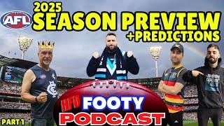 2025 AFL SEASON PREVIEW + PREDICTIONS | HFD FOOTY PODCAST | Episode 78 (PART 1)