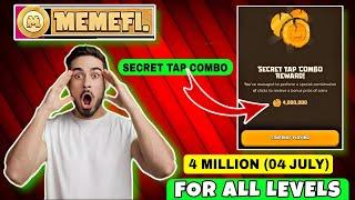 ( Level 1-11 ) Memefi Secret Tap Combo Reward | Memefi 4,000,000 Coins Code | #memefi Secret Code