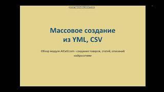 Обзор модуля AIExtEcom создания товарных данных, отзывов нейросетью