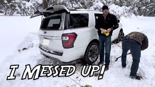 It Didn't Look Good - Ford Expedition Snow Recovery on Guys Trip