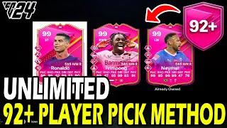 Unlimited 92+ PTG, MYM, TOTT, Futties T1,T2,T3 Player Pick Method in FC 24