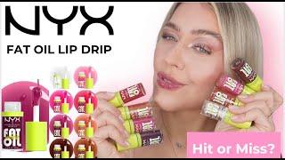 NYX Fat Oil Lip Drip swatches & REVIEW | worth the hype? 