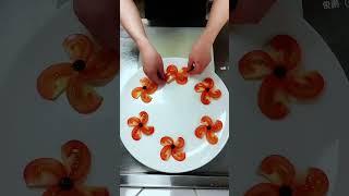 You can learn to decorate a tomato dish at a glance! #plating skills #fast growth plan.