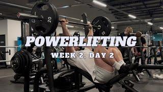 Powerlifting - Week 2, Day 2 - Bench Press, Deficit Deadlifts & Accessories