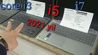 Core i7 i5 i3 2021yil notebook lar narxi