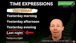 Yesterday Today Tomorrow + Parts of the Day | Learn English Time Expressions