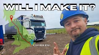 Glasgow to Eastbourne In 1 Day. Can it be done? UK HGV Truck Driver