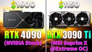 RTX 4090 24GB (NVIDIA Stock) vs RTX 3090 Ti 24GB (MSI Suprim X @Extreme OC) | PC Gaming Tested