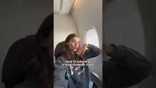 How to survive a 13 hour economy flight! ️ #traveltips #economyflight #inflight