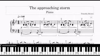 The approaching storm - Piano - Timothy Brown (Sheets, Tutorial score)