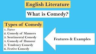 Comedy [Drama] in English Literature: Definition, Characteristics, Types, Elements, and Examples