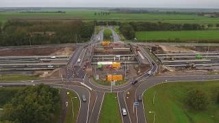 Verbreding A27/A1: schuiven wegdekken viaduct bij Bilthoven