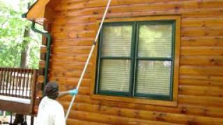 Log Home Pressure Washing Maintenance Cleaning