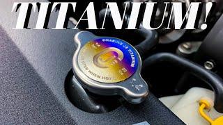 Chasing J’s Titanium Cap Set on my Subaru STI