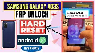 Samsung A03s Frp Bypass Android 12|13 | Galaxy A03s Hard Reset Full Video New Update