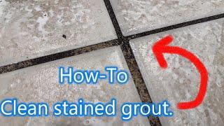 WE COULDENT GET THIS GROUT CLEAN! But We Have A Secret Weapon...How-to clean stained grout lines.