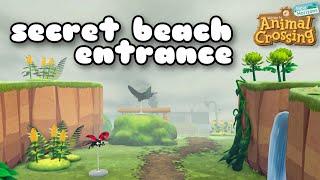 secret beach waterfall walkway | speed build | Mosswood | Animal Crossing: New Horizons