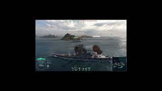 Shikishima Final Hit on Smaland, Over the Hill World of Warships #Shorts