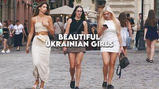 Beautiful & Hot Ukrainian Girls Walking the Street of the City