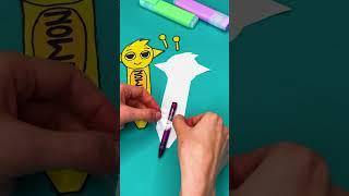 DIY Sprunki Squishy Pen Crayon ️ #sprunki #diy #craft #squishy #paperdiy #sprunkidiy
