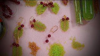 Pine Branch with Holly Berries Earring Tutorial