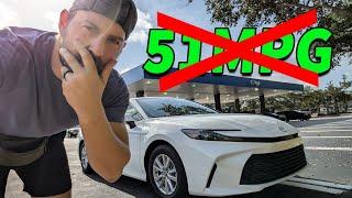 2025 Toyota Camry LE is rated 51 MPG... My real-world results are SHOCKING