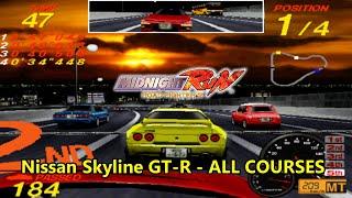 Midnight Run: Road Fighter 2  - Nissan Skyline GT-R Normal - All Courses Full Races