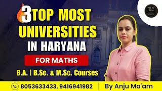 3 TOP MOST Universities For BA/BSc & M.Sc in Haryana | New Era Maths Classes